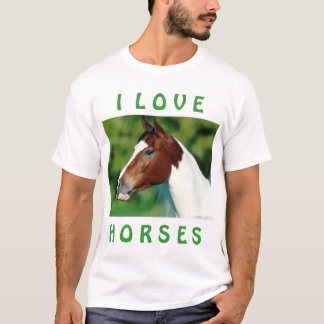Camiseta Eu amo o t-shirt dos cavalos