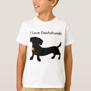 Camiseta Eu amo o t-shirt dos Dachshunds