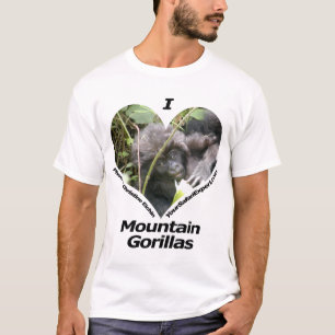 Camiseta Eu amo o t-shirt dos gorila de montanha
