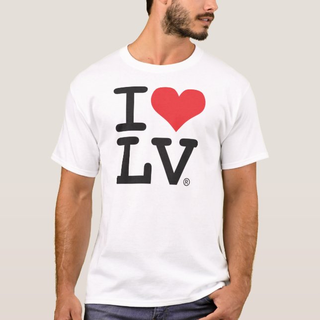 CAMISETA EU AMO O T-SHIRT DOS HOMENS DE LV® (Frente)