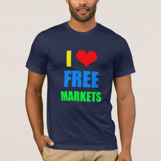 Camiseta Eu amo o t-shirt dos mercados livres