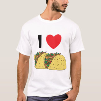 Camiseta Eu amo o t-shirt dos miúdos do Tacos