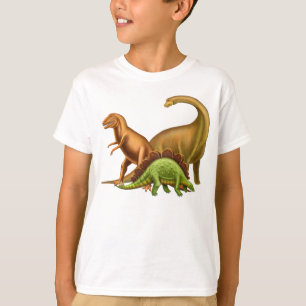 Camiseta Eu amo o t-shirt dos miúdos dos dinossauros