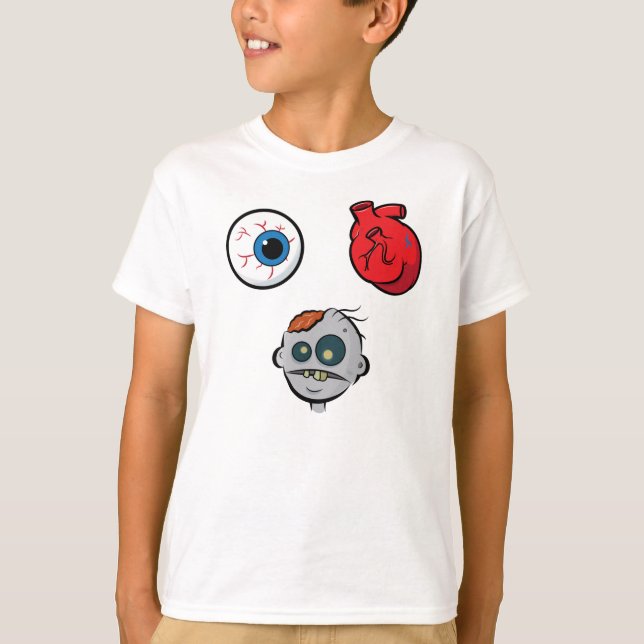 Camiseta Eu amo o t-shirt dos miúdos dos zombis (Frente)