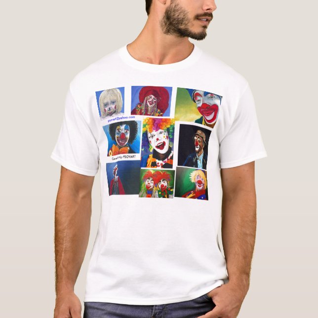 Camiseta Eu amo o t-shirt dos palhaços (Frente)