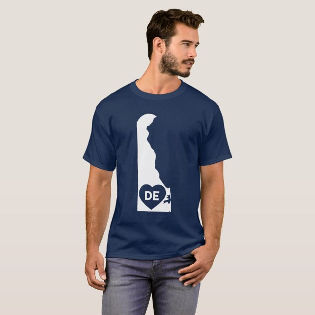 Camiseta Eu amo o t-shirt escuro básico dos homens do (Frente Completa)