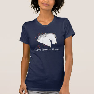 Camiseta Eu amo o t-shirt espanhol da obscuridade das