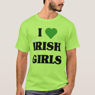 Camiseta Eu amo o t-shirt irlandês das meninas