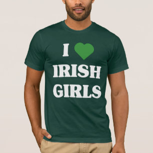 Camiseta Eu amo o t-shirt irlandês das meninas