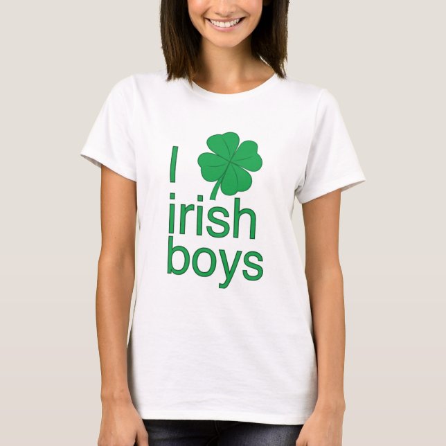 Camiseta Eu amo o t-shirt irlandês dos meninos (Frente)