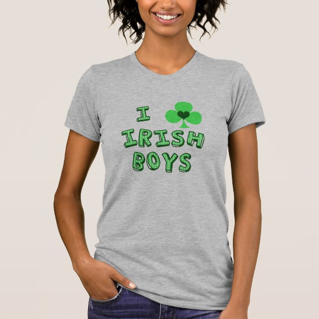 Camiseta eu amo o t-shirt irlandês dos meninos (Frente)