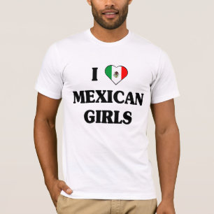 Camiseta Eu amo o t-shirt mexicano das meninas