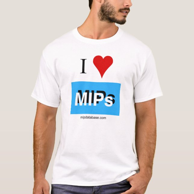 Camiseta Eu amo o t-shirt MIPs3 (Frente)