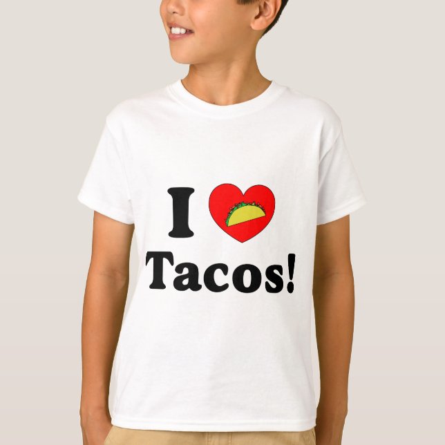Camiseta Eu amo o Tacos (Frente)