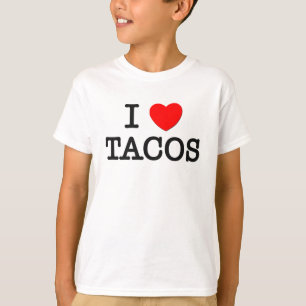 Camiseta Eu amo o TACOS (a comida)