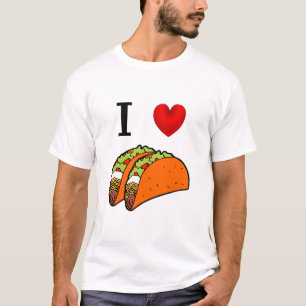 CAMISETA EU AMO O TACOS ALARANJADO