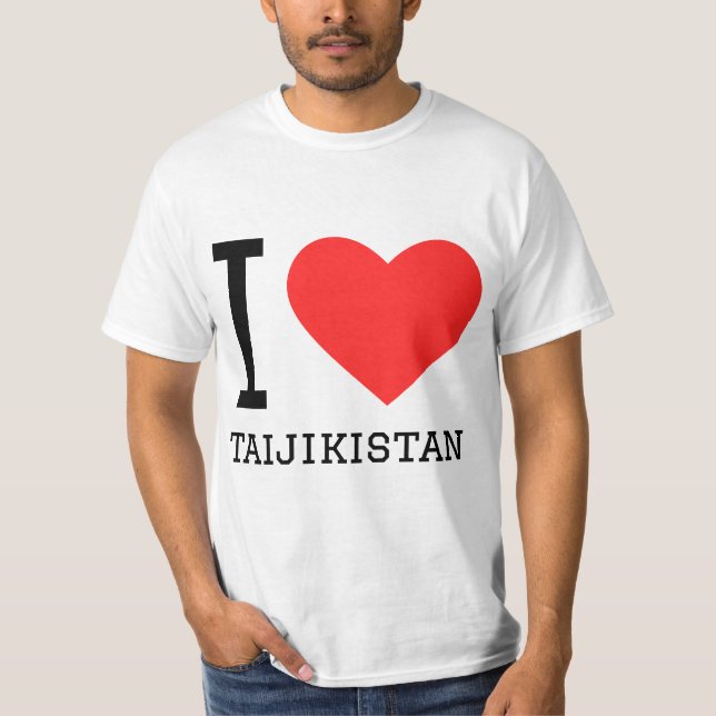Camiseta Eu amo o Tajiquistão (Frente)