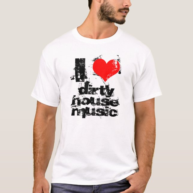 Camiseta eu amo o tanque sujo da música da casa (Frente)
