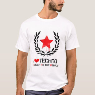 Camiseta Eu amo o techno