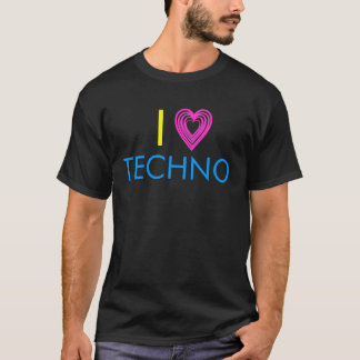Camiseta Eu amo o techno