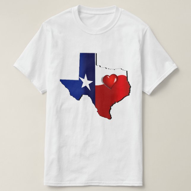Camiseta Eu amo o Texas (Frente do Design)