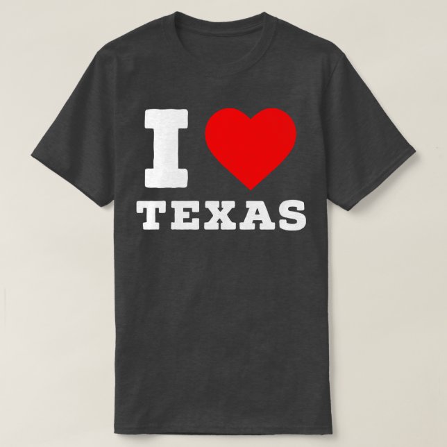 Camiseta Eu amo o Texas (Frente do Design)