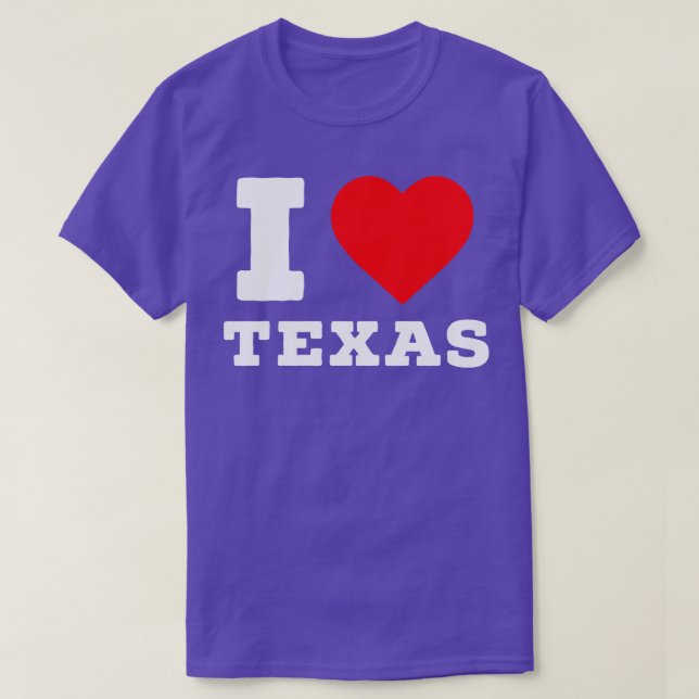 Camiseta Eu amo o Texas (Frente do Design)