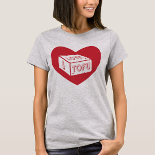 Camiseta Eu amo o Tofu - o t-shirt das mulheres