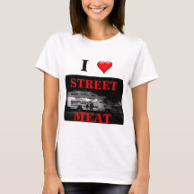 Eu amo o tshirt da carne da rua. T do caminhão da