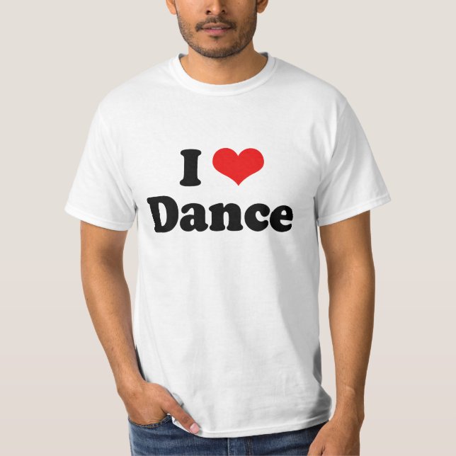 Camiseta Eu amo o Tshirt da dança (Frente)