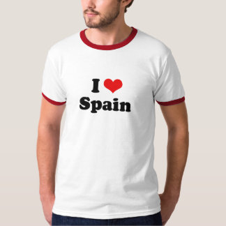 Camiseta Eu amo o Tshirt da espanha