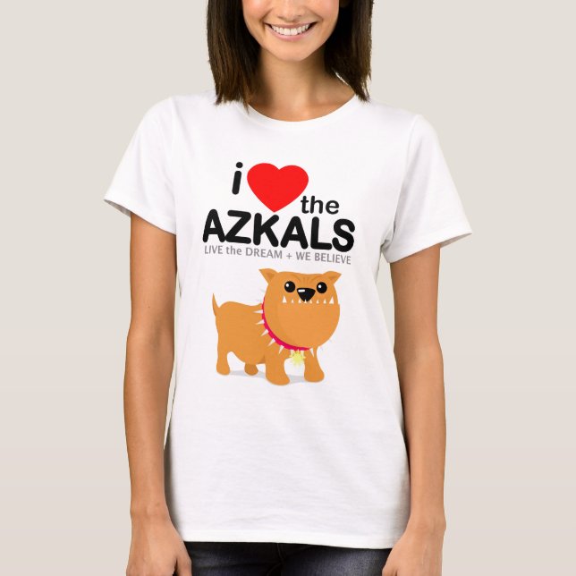 Camiseta Eu amo o Tshirt das mulheres de Azkals (Frente)
