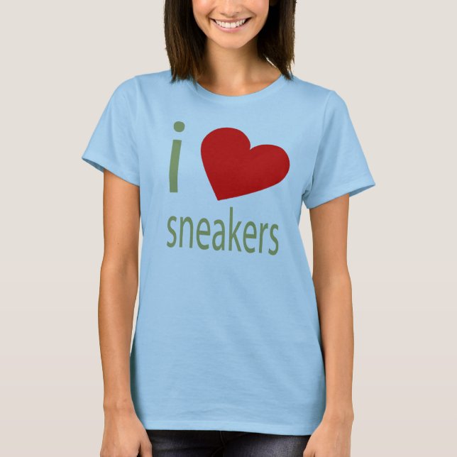 CAMISETA EU AMO O TSHIRT DAS SAPATILHAS (Frente)