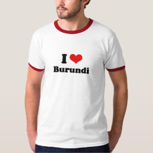 Camiseta Eu amo o Tshirt de Burundi