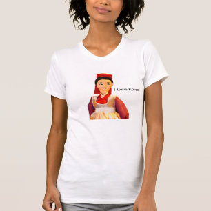 Camiseta Eu amo o Tshirt de Coreia
