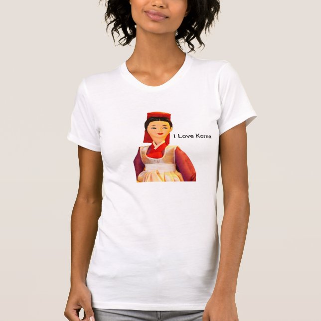 Camiseta Eu amo o Tshirt de Coreia (Frente)