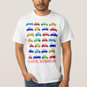 Camiseta Eu amo o tshirt dos carros da bolha