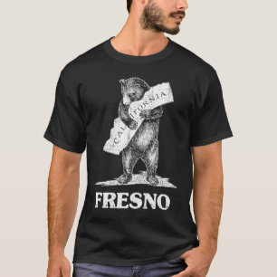 Camiseta Eu Amo O Urso Fresno da Califórnia Abrindo A Calif