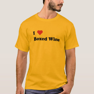 Camiseta Eu amo o vinho encaixotado