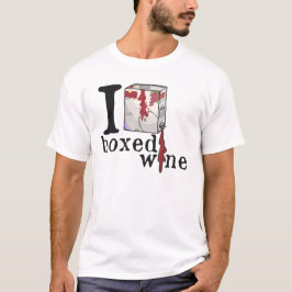 Camiseta Eu amo o vinho encaixotado