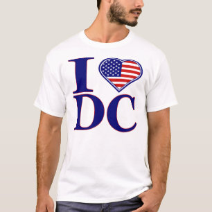 Camiseta Eu amo o Washington DC adiante do t-shirt da