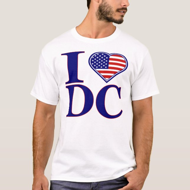 Camiseta Eu amo o Washington DC adiante do t-shirt da (Frente)