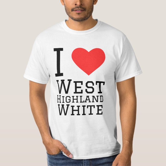 Camiseta Eu amo o West Highland White (Frente)
