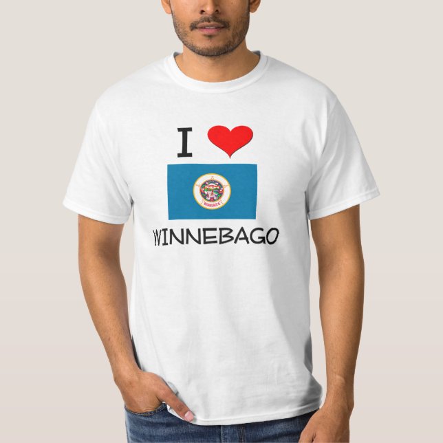 Camiseta Eu amo o Winnebago Minnesota (Frente)