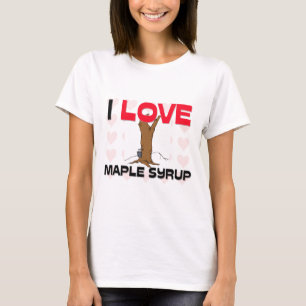 Camiseta Eu amo o xarope de bordo