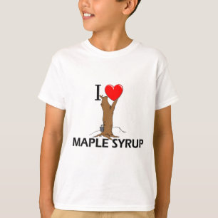 Camiseta Eu amo o xarope de bordo