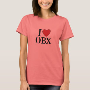 Camiseta Eu amo OBX - bancos exteriores