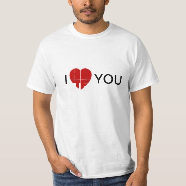 Camiseta eu amo/ódio você (Frente)