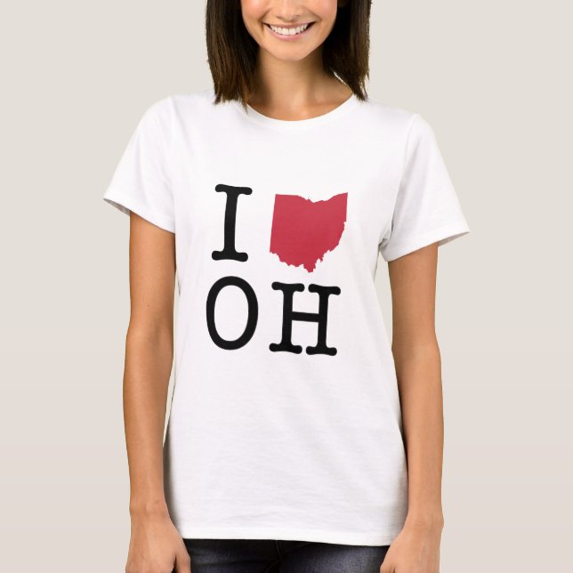 Camiseta Eu amo Ohio (Frente)