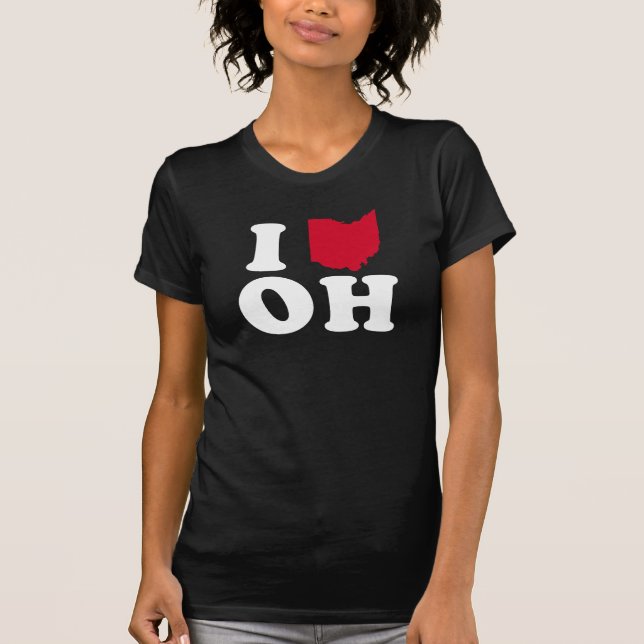 Camiseta EU AMO OHIO - CLÁSSICO - o design do mapa - .png (Frente)